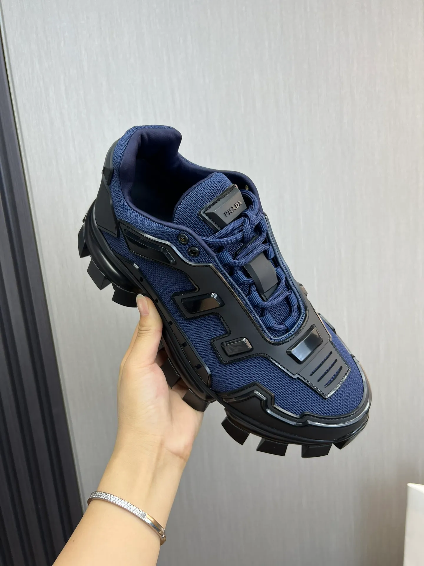 Men's shoes 💰620💰 [PRADA] Hot-selling thick-soled shoes 🔥 Available all year round ✔️Official website synchronization Original fly-knit film fabric + cowhide lining, 1⃣️:1⃣️reproduction, original sole, 38-45 (45 made to order, non-refundable)